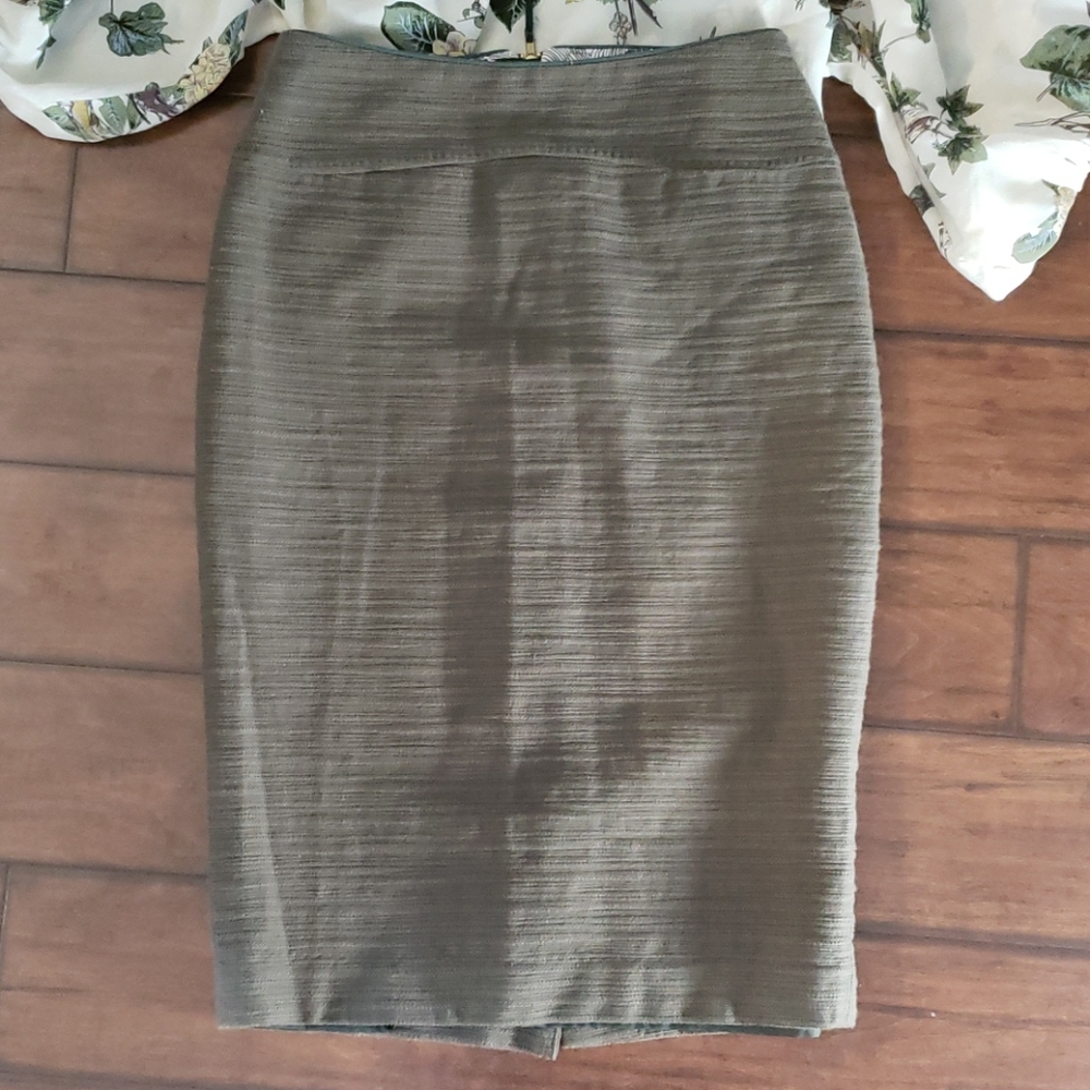 Anthropologie green pencil skirt